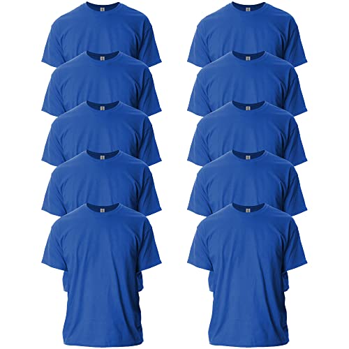 Gildan Adult Ultra Cotton TShirt Style G2000 Multipack Royal 10Pack Large - Image 1