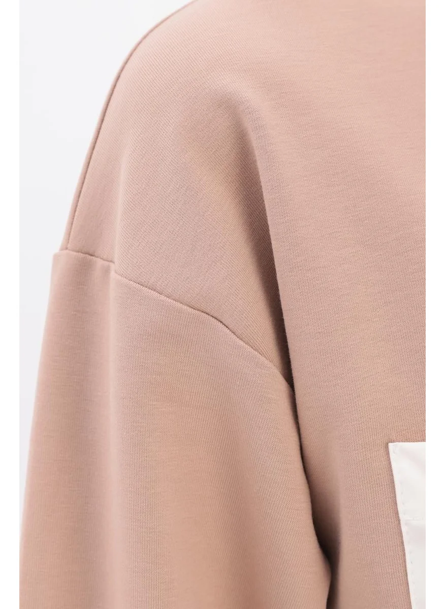 Allday Beige-Side Striped Tracksuit