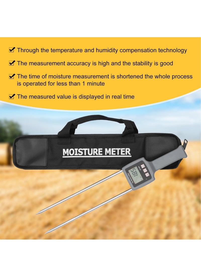 KASTWAVE - TK100H Portable Hay Moisture Tester, Precise & Fast Measurements Hay Moisture Meter With Probe, Moisture Meter Probe for Hay, Froage Grass, Leymus Chinensis, Alfalfa and Other Hays - Image 1