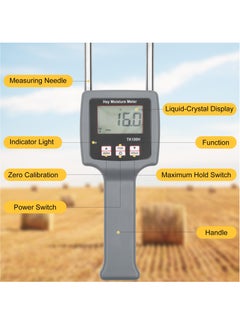 KASTWAVE TK100H Portable Hay Moisture Tester, Precise & Fast Measurements Hay Moisture Meter With Probe, Moisture Meter Probe for Hay, Froage Grass, Leymus Chinensis, Alfalfa and Other Hays  - Image 3
