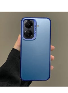 دبليو تيك غطاء حماية للكاميرا مصنوع من السيليكون مع شفاة خلفية شفافة مرتفعة لهاتف Xiaomi Redmi 13C 4G 2023 / Xiaomi Poco C65 4G 2023 أزرق  - Image 5