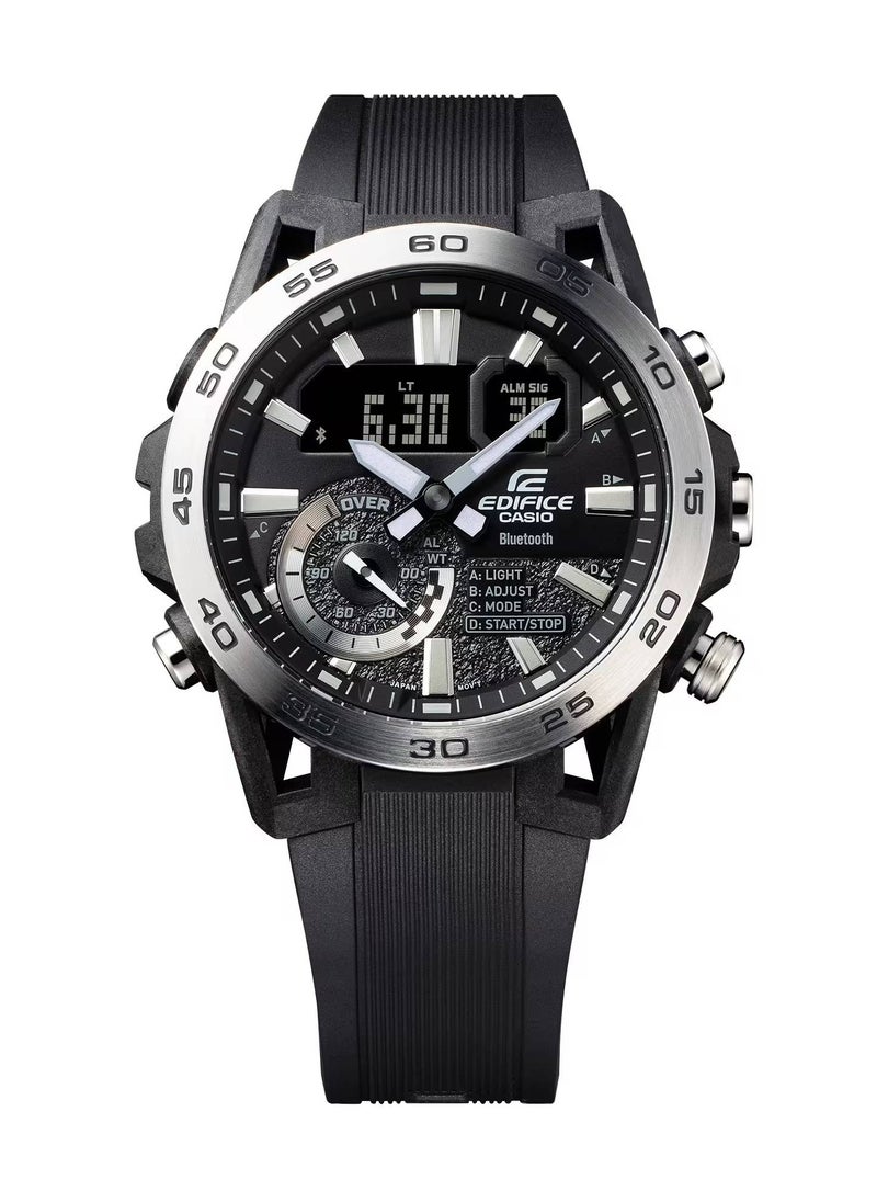 CASIO Edifice Analog-Digital Rubber Strap Men's Watch ECB-40P-1ADF  - Image 2