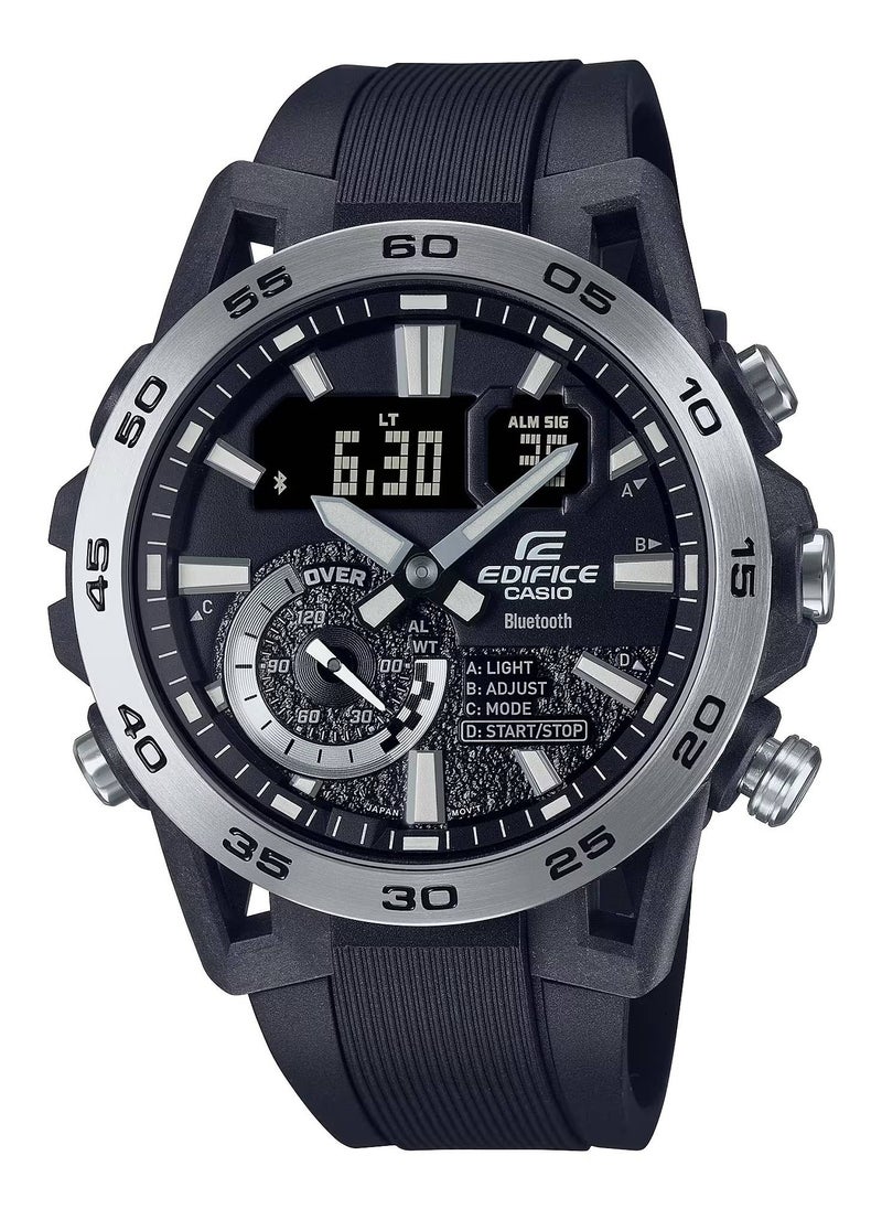 CASIO Edifice Analog-Digital Rubber Strap Men's Watch ECB-40P-1ADF  - Image 1