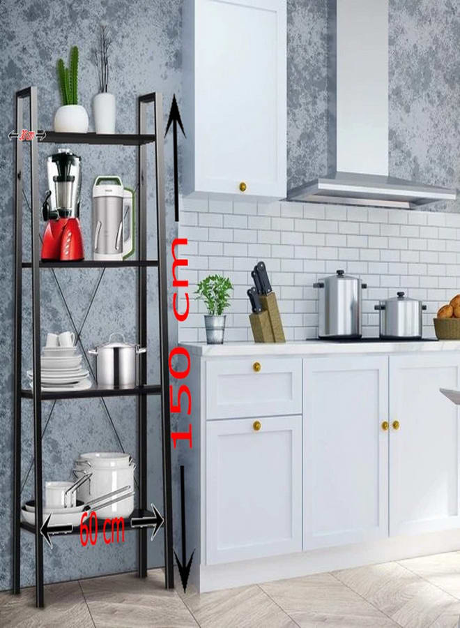 Home Gallery 4-Tiers Freestanding unit shelf Grey - Image 5