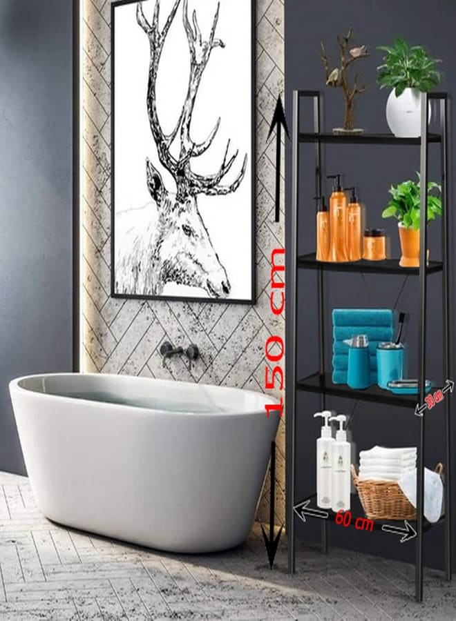 Home Gallery 4-Tiers Freestanding unit shelf Grey - Image 3
