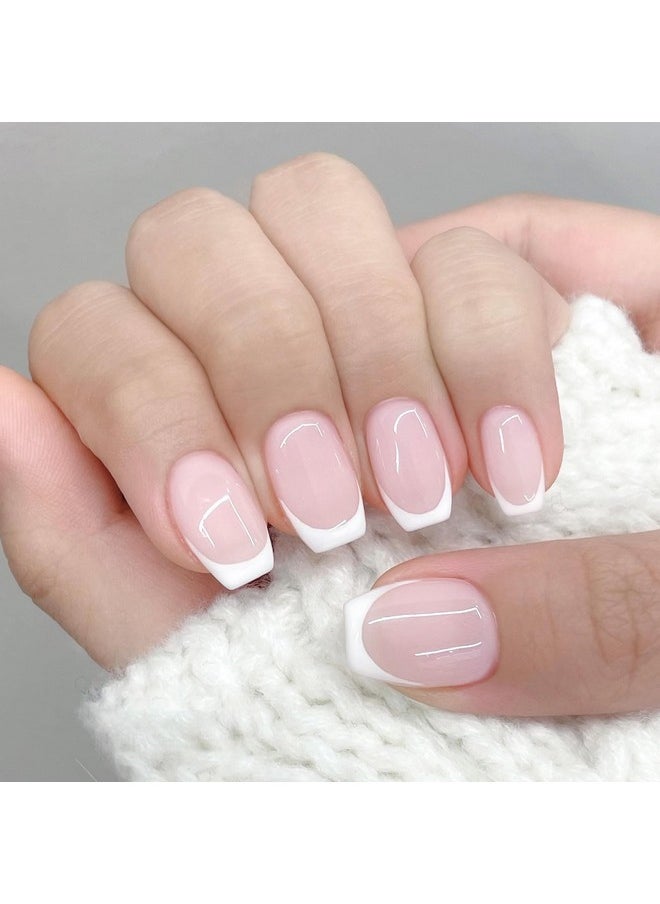 Born Pretty - Born Pretty French Manicure Kit,Nail Stamper and 2Pcs Gel Nail Polish,Include Jelly Milky Pink White Colors for French Tip - Image 1