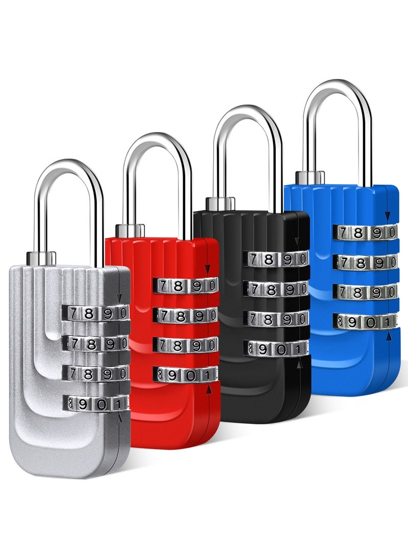 HomarKet 4 Pack Combination Lock 4 Digit Locker Lock Outdoor Waterproof Padlock for School Gym Locker, Sports Locker, Fence, Toolbox, Gate, Case, Hasp Storage,Luggage Suitcase  - Image 1