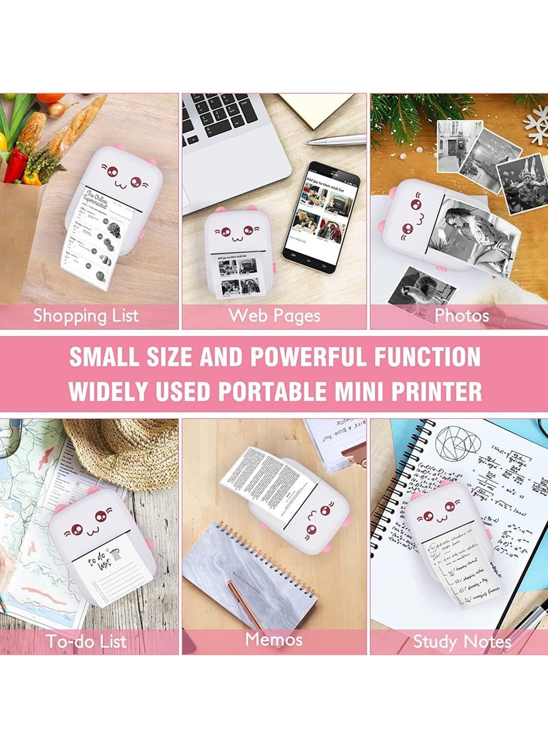 طابعة محمولة صغيرة الحجم للجيب، طابعة حرارية محمولة لملصقات الملصقات، مذكرة نصية، هدايا طباعة بدون حبر للصور للأطفال، طابعة بلوتوث لاسلكية متوافقة مع iOS وAndroid - Image 5