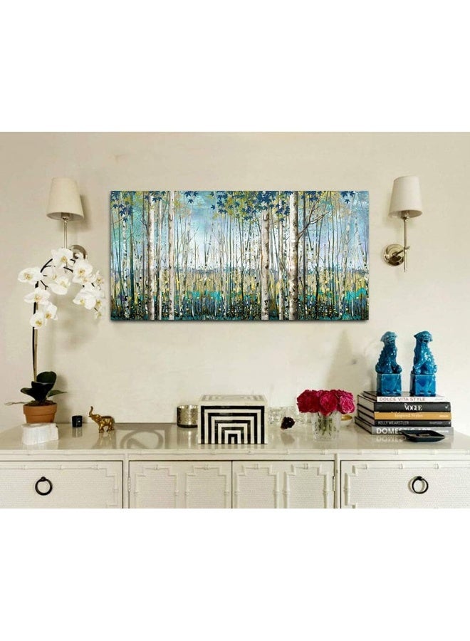 Pogusmavi Glass Surface Wall Art Decor Canvas Painting 20x40inch Multi - Image 3