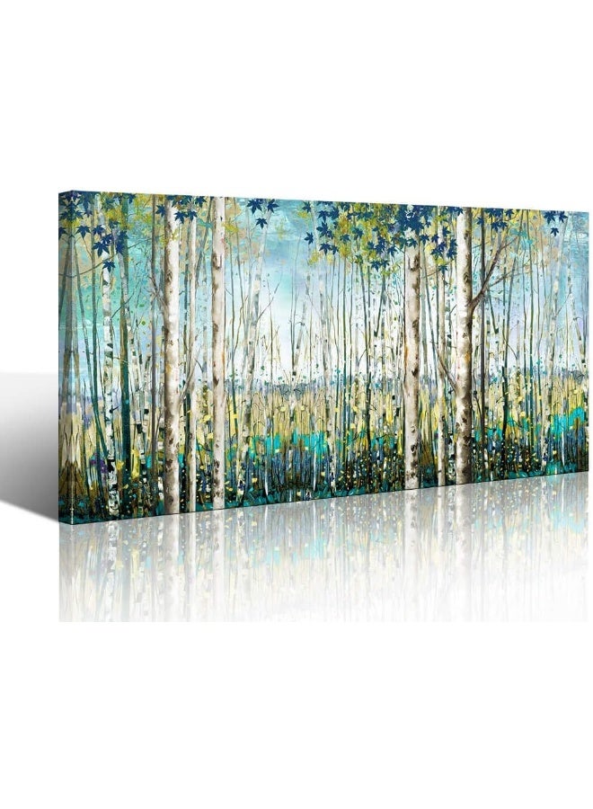 Pogusmavi Glass Surface Wall Art Decor Canvas Painting 20x40inch Multi - Image 1