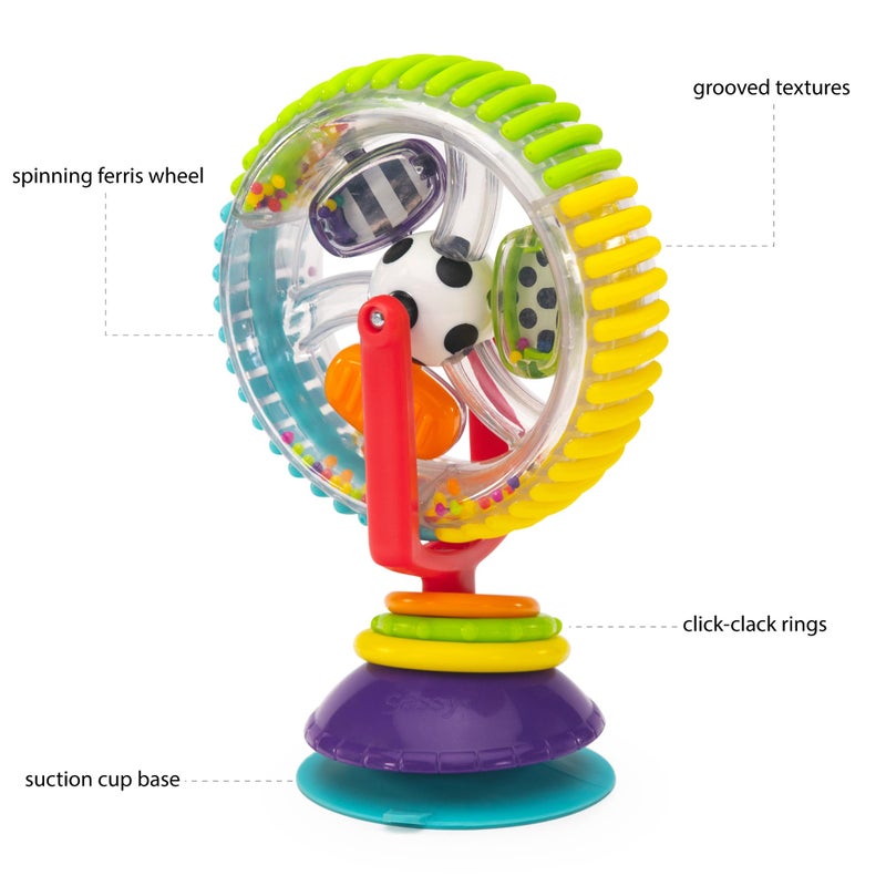 Sassy Wonder Wheel Spinning High Chair Tray Toy, Age 6+ Months - Image 3