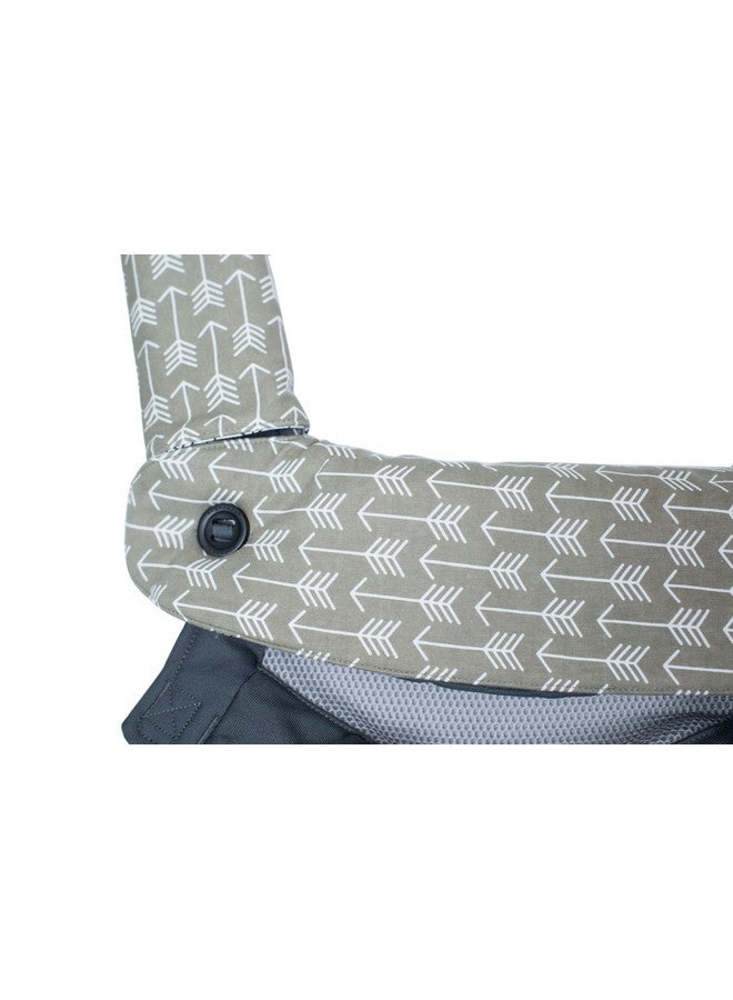 Mila Millie Premium Drool And Teething Reversible Cotton Pad Fits Ergobaby Four Position 360 And Most Baby Carrier Arrow Design Hypoallergenic By Mila Millie (Gray Arrow) - Image 3