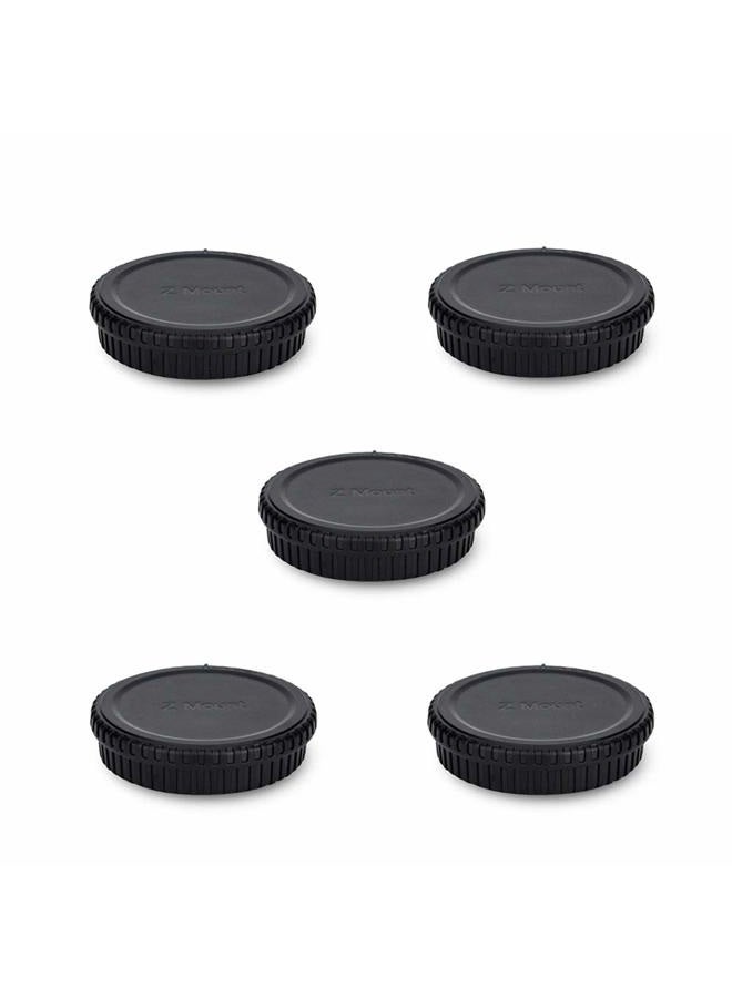 JJC Rear Lens Cap & Body Cap Cover for Nikon Z Mount Camera Z30 Z50 Z5 Z6 Z6 II Z6 III Z7 Z7 II Z9 Z fc Replace LF-N1 Lens Cap & BF-N1 Body Cap -5 Packs - Image 1