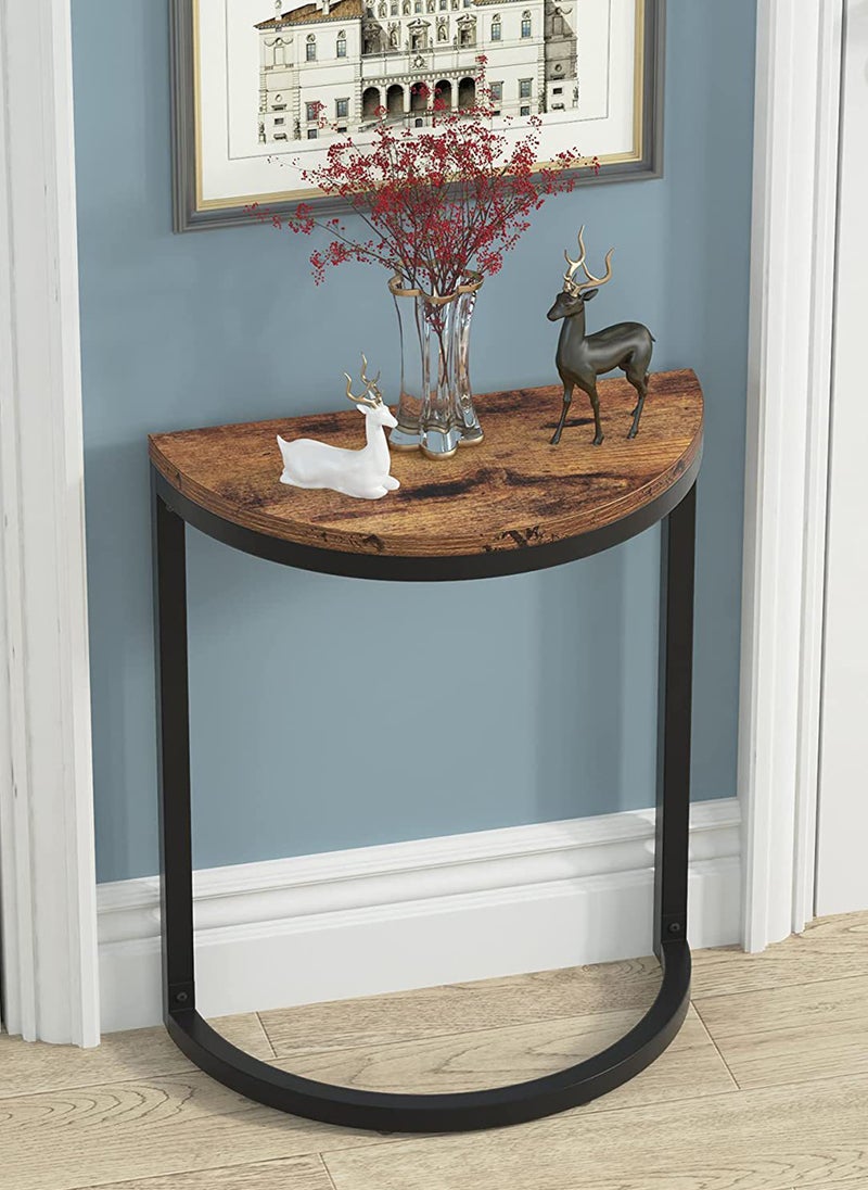 Sharpdo 2 Semi-circular tables, Iron Semi-circular Design Coffee Table,2 Set of,Sofa Side Table,End Table - Image 2