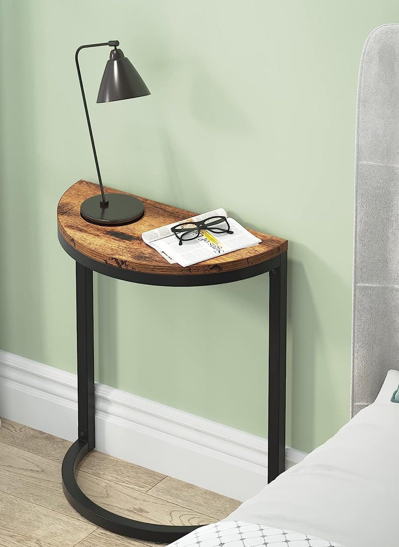 Sharpdo 2 Semi-circular tables, Iron Semi-circular Design Coffee Table,2 Set of,Sofa Side Table,End Table - Image 4