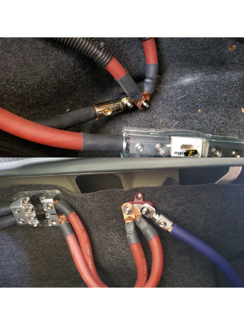Excefore 5/16" Single Stud Battery Junction Posts, Bus Bar 12V 200A Battery Wire Power Distribution Terminal - Image 2