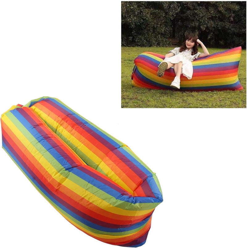 Inflatable Sofa, Portable Inflatable Lounger Couch with Tear Fabric and Storage Bag for Adults Kids, Inflatable Chair for Camping Garden Outdoor Use - Image 3