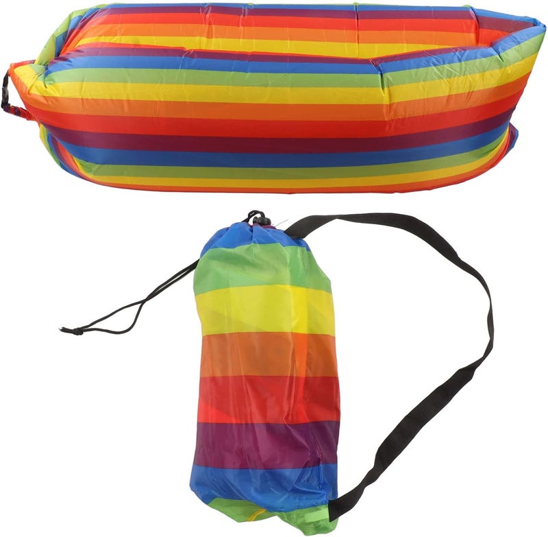 Inflatable Sofa, Portable Inflatable Lounger Couch with Tear Fabric and Storage Bag for Adults Kids, Inflatable Chair for Camping Garden Outdoor Use - Image 1