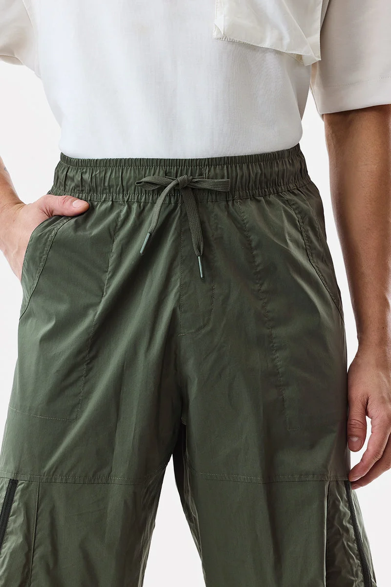 Snitch Green Loose Fit Cargo Pants for Men | Best Price UAE