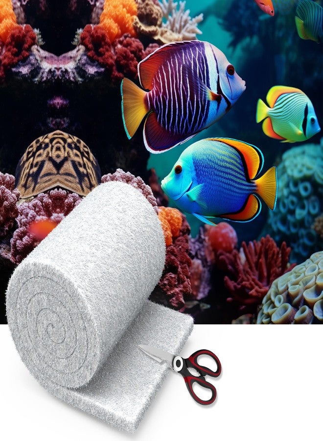 MAXTBEE Aquarium Filter Media Floss, 12” x 144" Cut to Fit Fish Tank Filters for Crystal Clear Water Roll Material Pond Pad for Freshwater, Saltwater, Turtle Tanks, Reef & Koi Ponds - Image 1