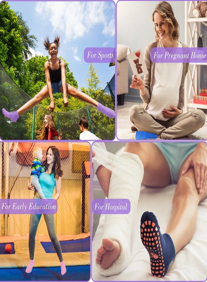 Hercicy 39 Pairs Grips Socks for Women Men Non Slip Anti Skid Pilates Yoga Socks for Adults Bulk Hospital Yoga Barre - Image 4