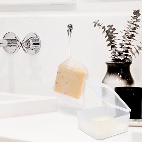 Vonpri Square Travel Soap Container, Vonpri Soap Dish Shower Square Soap Holder Bar Soapbox Case Soap Saver for Bathroom Travel Gym Camping Outdoor (1Pc Clear) - Image 5
