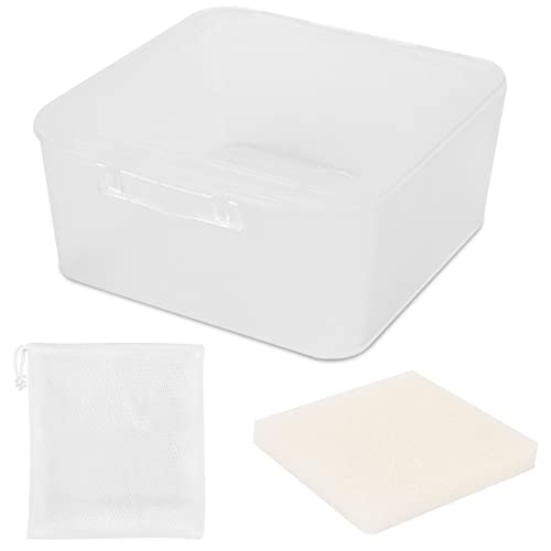 Vonpri Square Travel Soap Container, Vonpri Soap Dish Shower Square Soap Holder Bar Soapbox Case Soap Saver for Bathroom Travel Gym Camping Outdoor (1Pc Clear) - Image 1