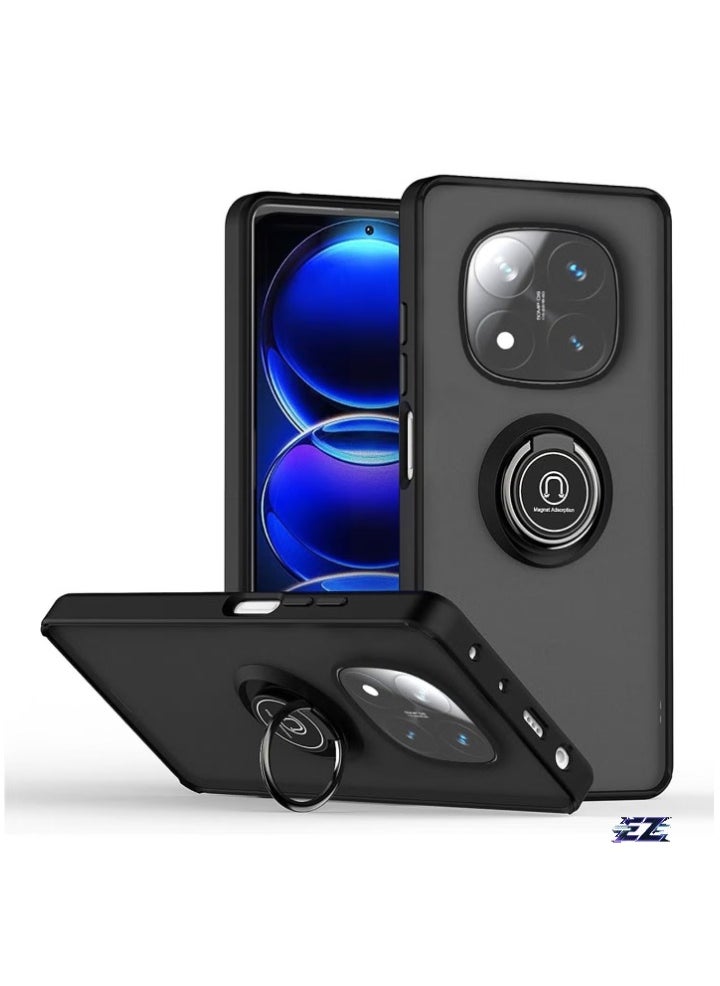 ELTRAZONE Xiaomi Redmi Note 14 Pro Plus 5G Case – Rotational Metal Ring Grip, Kickstand Feature, Magnetic Car Mount Holder, Shockproof TPU Bumper for Ultimate Protection – Slim, Durable Case for Redmi Note 14 Pro Plus 5G - Image 1