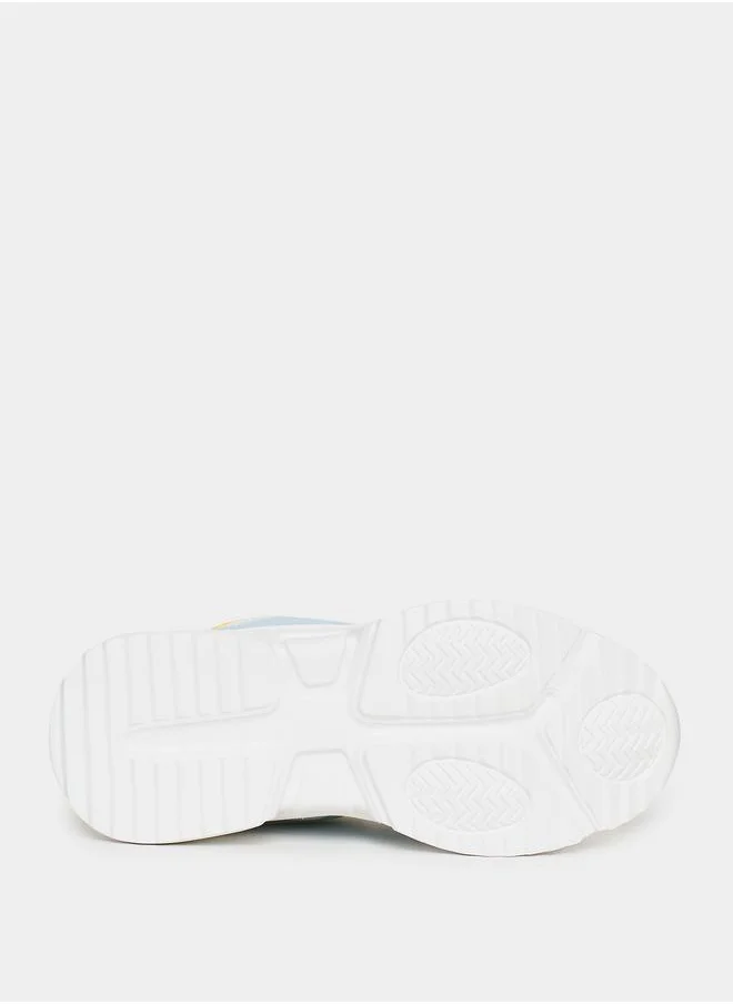 Styli Panelled Lace-Up Chunky Sneakers