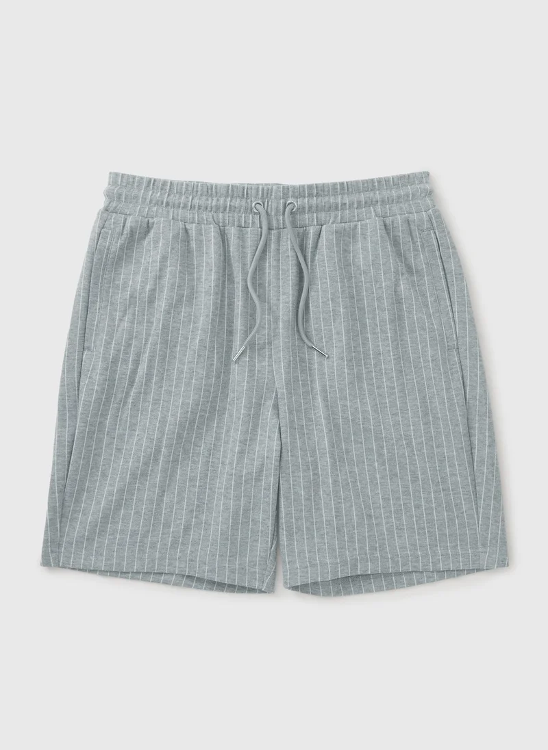 Matalan Grey Grey Pinstripe Co Ord Shorts for Men | Best Price UAE