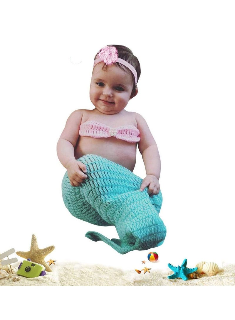 3 أجهزة كمبيوتر شخصى مجموعة تصوير الأطفال حديثي الولادة الدعائم فتيات الصبية الرضع التصوير الفوتوغرافي بطانية التقميط حقيبة ديي تمتد محبوك حقيبة وحزام الرأس تموج حقيبة التصوير الدعائم الملابس والاكسسو - Image 2