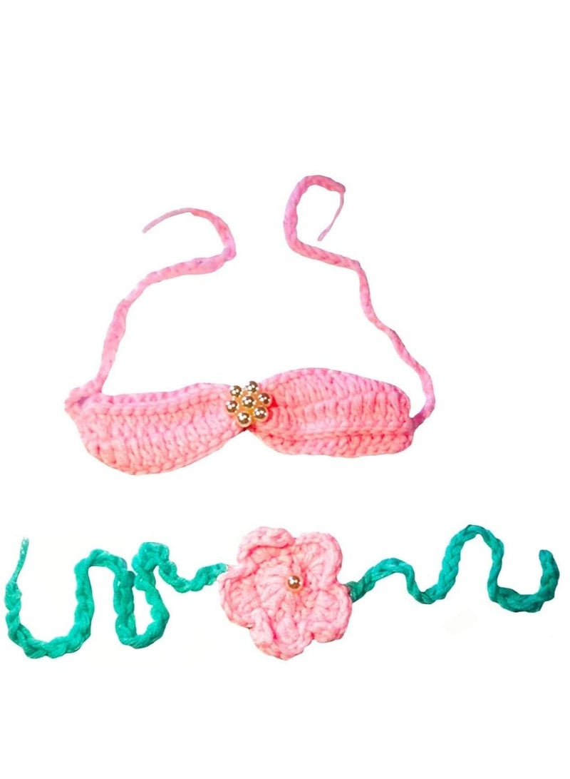 3 أجهزة كمبيوتر شخصى مجموعة تصوير الأطفال حديثي الولادة الدعائم فتيات الصبية الرضع التصوير الفوتوغرافي بطانية التقميط حقيبة ديي تمتد محبوك حقيبة وحزام الرأس تموج حقيبة التصوير الدعائم الملابس والاكسسو - Image 5