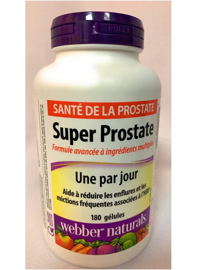 Webber naturals - Super Prostate Advanced Multi Ingredient Formula One Per Day 180 Softgels - Image 1