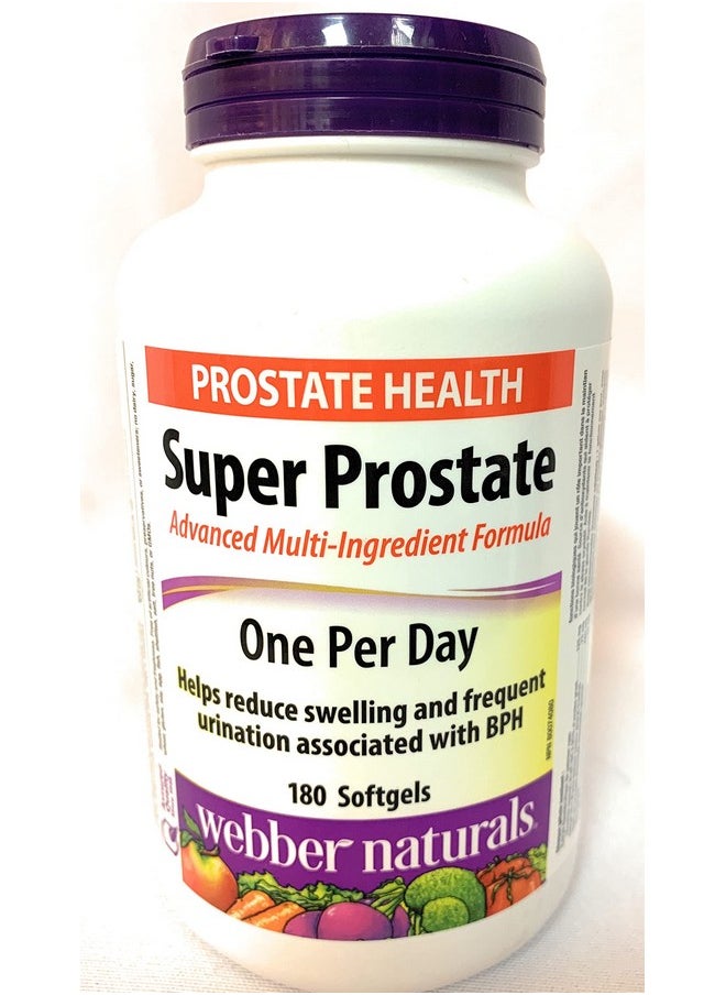 Webber naturals - Super Prostate Advanced Multi Ingredient Formula One Per Day 180 Softgels - Image 1