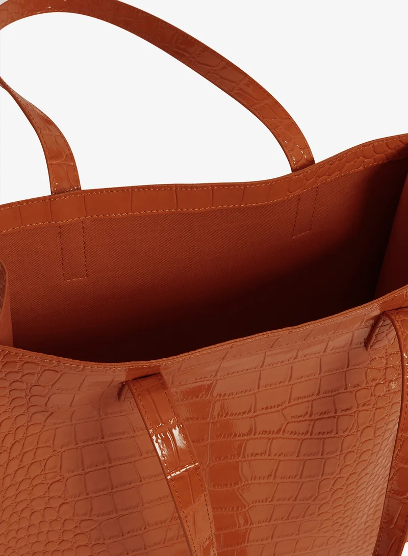 تيد بيكر حقيبة تسوق كبيرة بتأثير جلد التمساح