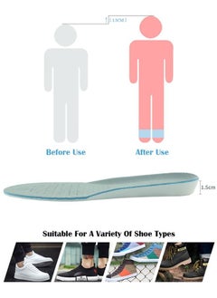 ZCM-HAPPY 2 Pairs Of Invisible Inner Heightening 1.5 cm Insoles With Multi-Functional Shock Absorption Sweat Absorption And Breathability  - Image 4