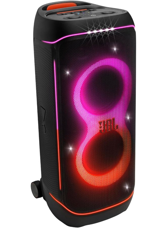JBL PartyBox 720 Portable Party Speaker with 800W Pro Sound, Futuristic Lightshow, IPX4 Splashproof, Bluetooth 5.4, Replaceable Battery Compatible (Sold Separately), Dual XLR & USB-C Ports JBLPARTYBOX720EU black