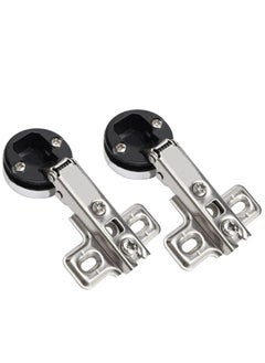 KASTWAVE Glass Door Hinges 2 Pcs Cabinet Door Hinges Solf Close Hinge Invisible Furniture Hinges Straight Arm Hinges Match with 26mm Cup Screws(2Pcs Glass Door Hinge)  - Image 1