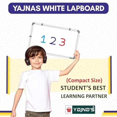 YAJNAS Non Magnetic 2X1 (60CM x 30CM Feet Double Sided White Board and Chalk Board Both Side Writing Boards, one Side White Marker and Reverse Side Chalk Board Surface - Pack of 1 - Image 4