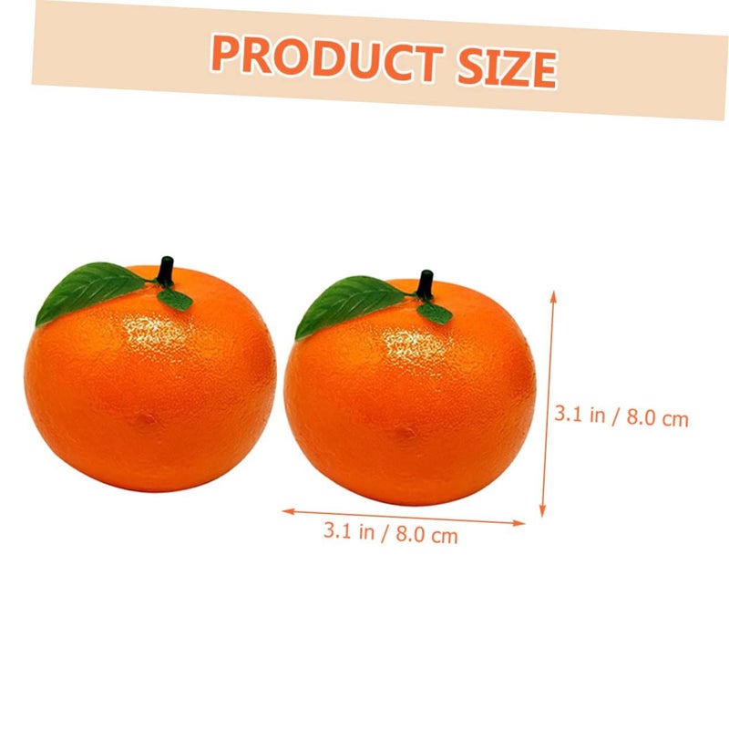 6 Pcs Lifelike Artificial Oranges Realistic Fruit Models Home Decoration Photography Props Educational Market Displays - Image 5