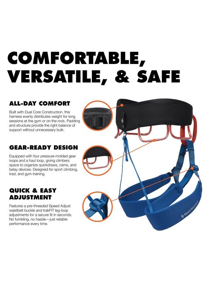 BLACK DIAMOND Mens Momentum Rock Climbing Harness - Complete ATC-XP Package, Kingfisher 24, Large - Image 4