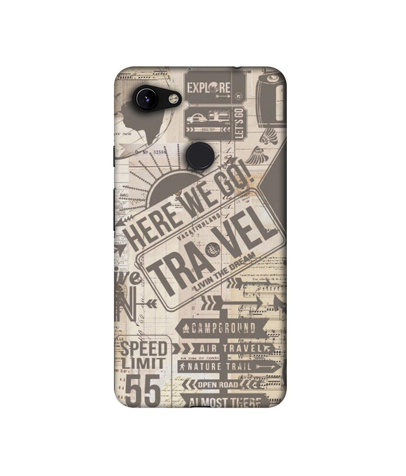 Casotec Travel Design 3D Printed Hard Back Case Cover for Google Pixel 3A 4G - Image 1