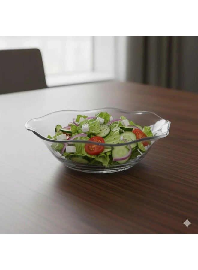 A multi-use glass bowl and a bowl for salad and fruits 32*12 CM - Image 1