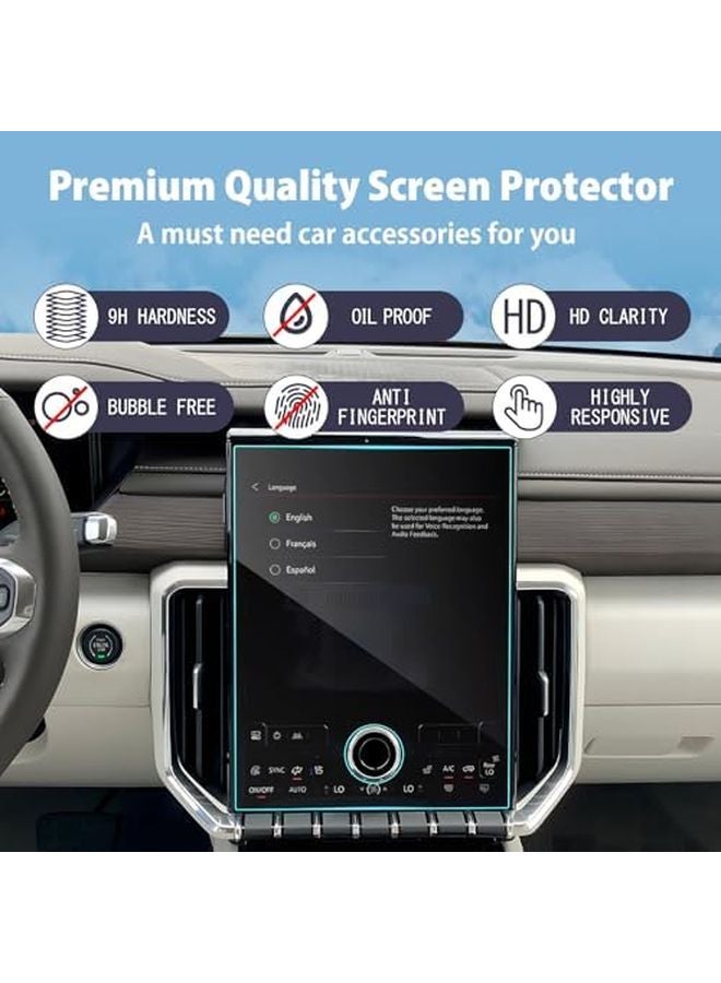 لُوو واقي شاشة زجاج مقوى لسيارات جي إم سي أكاديا 2024-2025 إلفيشن إيه تي 4 دينالي مقاس 15 بوصة - Image 4