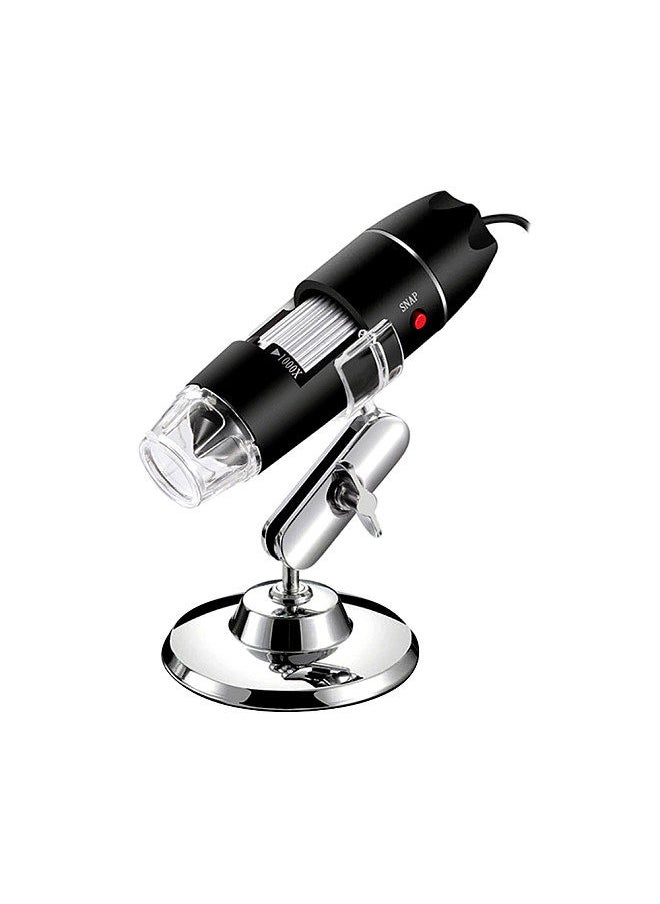 1000X Wired Digital Microscope Portable Handheld Microscope with USB+Micro USB Interfaces 8 LED Lights Type-C Adapter