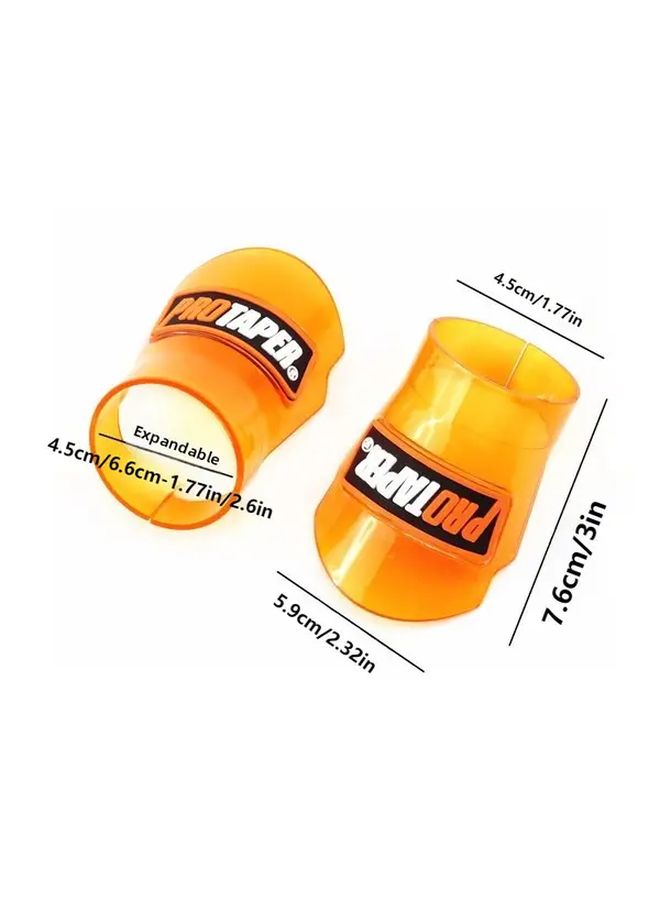 Orange Pair Motorcycle Front Fork Shock Absorber Protector Set Heavy Duty Dustproof Impact Resistant Cover - Image 2