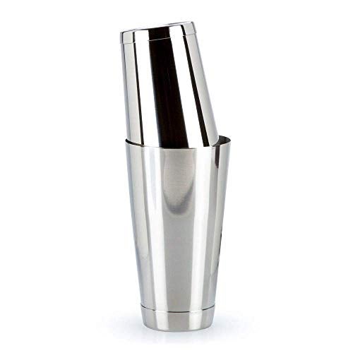 NJ OVERSEAS Boston Cocktail Shaker Set - Stainless Steel Bartender Tool With Mixing Tin for Parties - 2 Piece Shaking Set 540 ml and 900 ml - Image 4