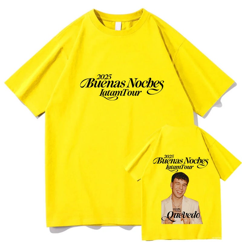 Quevedo Buenas Noches Tour 2025 T-Shirts Rapper Quevedo New - Image 1