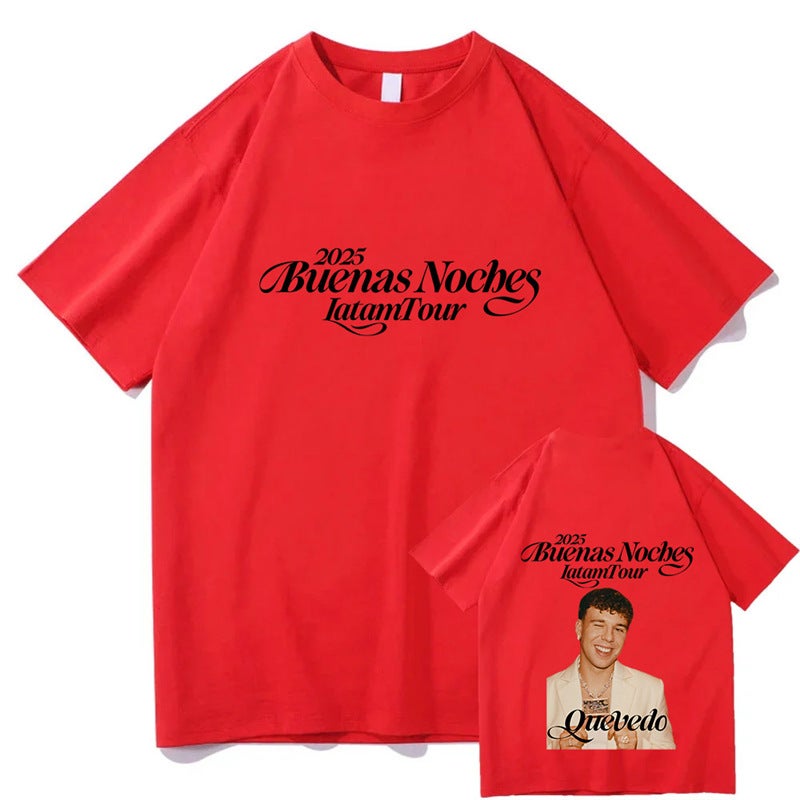 Quevedo Buenas Noches Tour 2025 T-Shirts Rapper Quevedo New - Image 4