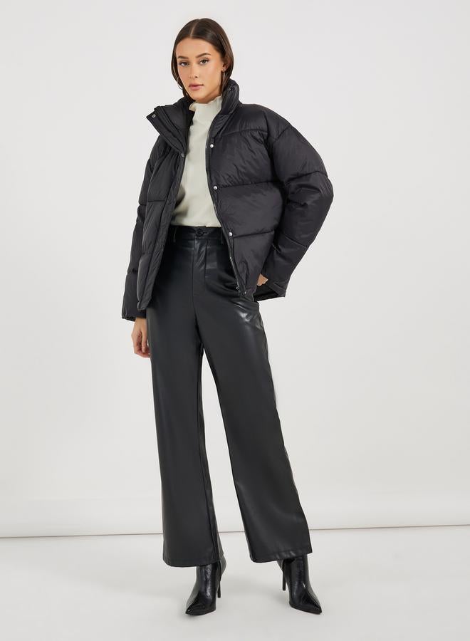 ستايلي جاكيت فضفاض مبطن مع أزرار كبس للإغلاق - Image 2